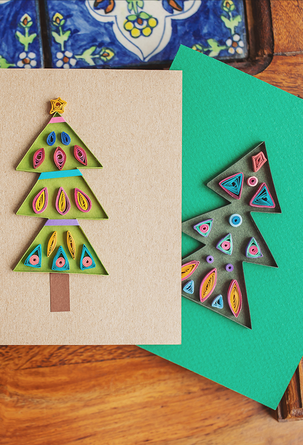 Carte postale en quilling